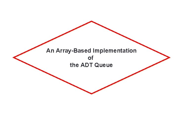 17 An Array-Based Implementation of the ADT Queue 