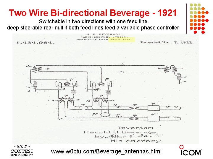 Two Wire Bi-directional Beverage - 1921 Switchable in two directions with one feed line
