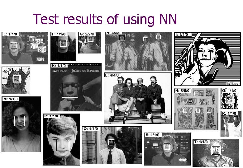Test results of using NN 