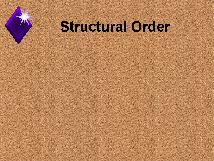 Structural Order 