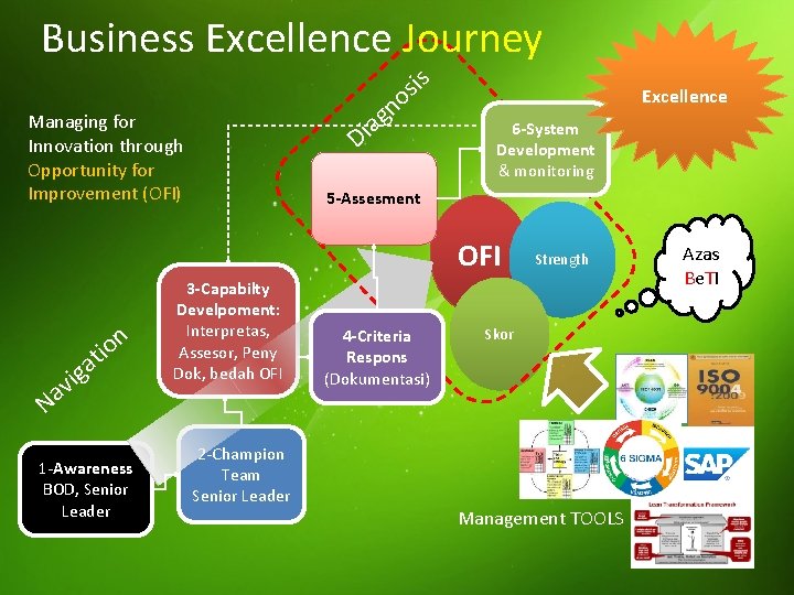Business Excellence Journey is s o n g a Managing for Innovation through Opportunity