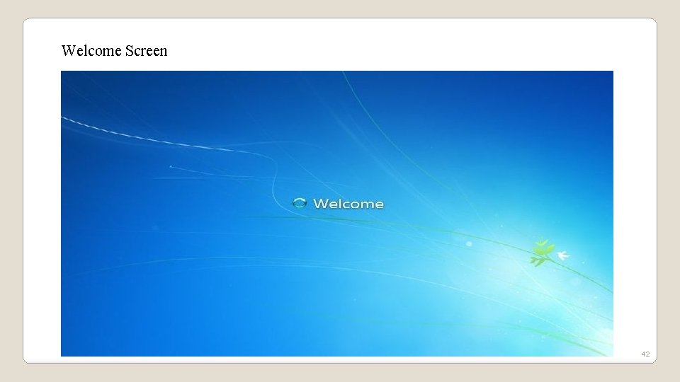 Welcome Screen 42 