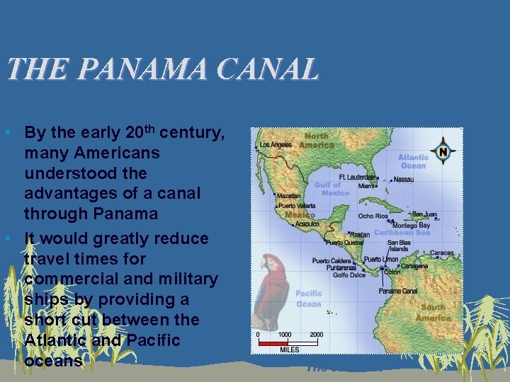 THE PANAMA CANAL • By the early 20 th century, many Americans understood the