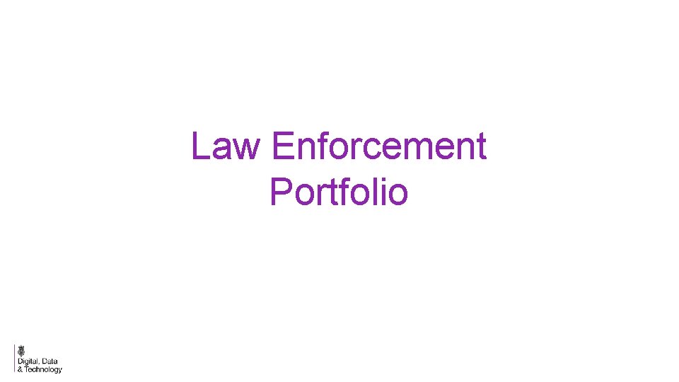 Law Enforcement Portfolio 