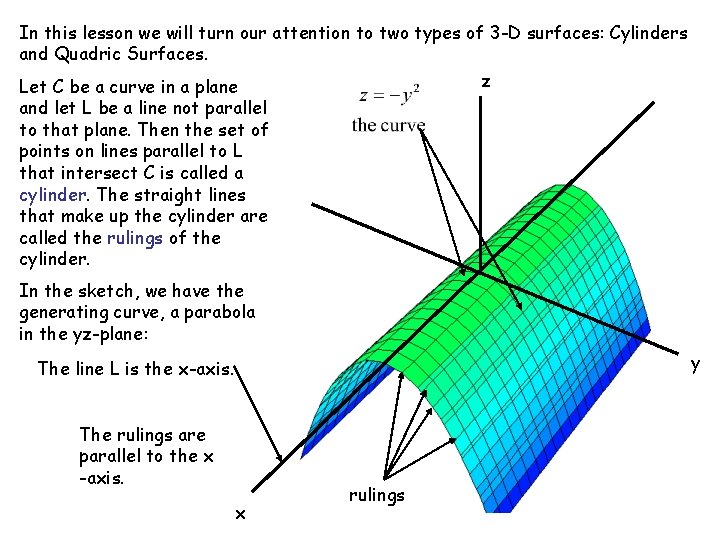 In this lesson we will turn our attention to two types of 3 -D