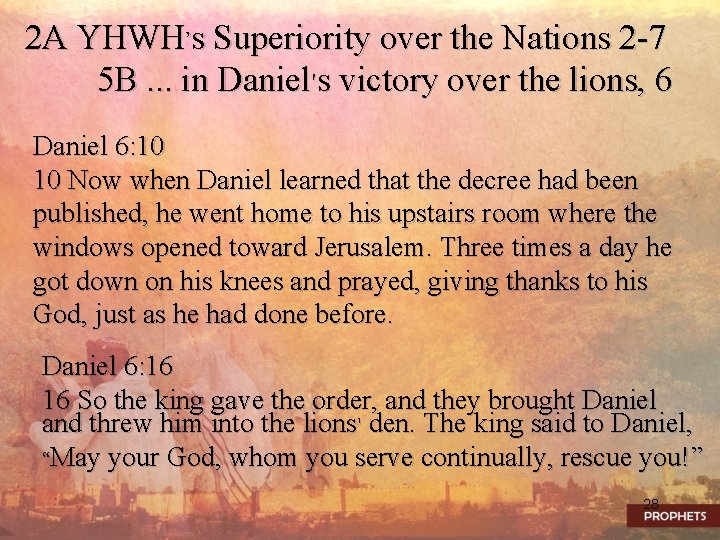 2 A YHWH’s Superiority over the Nations 2 -7 5 B. . . in