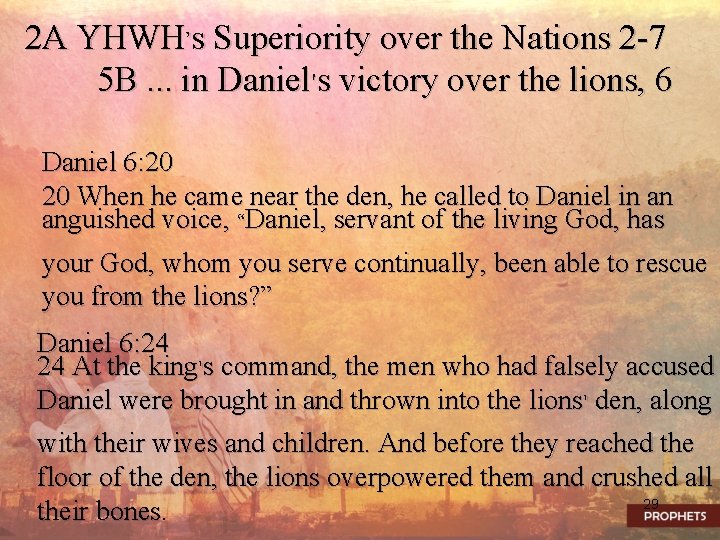 2 A YHWH’s Superiority over the Nations 2 -7 5 B. . . in