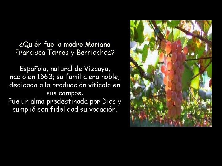 ¿Quién fue la madre Mariana Francisca Torres y Berriochoa? Española, natural de Vizcaya, nació