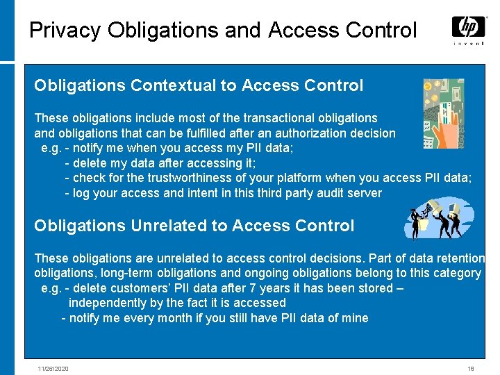Privacy Obligations and Access Control Obligations Contextual to Access Control These obligations include most