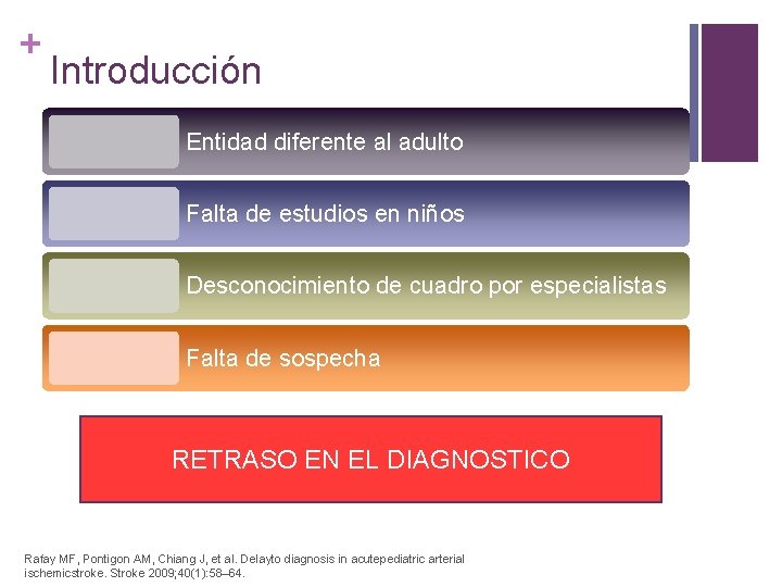 + Introducción Entidad diferente al adulto Falta de estudios en niños Desconocimiento de cuadro