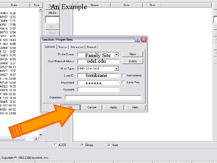 An Example Family Site udel. edu tomkeane ****** 