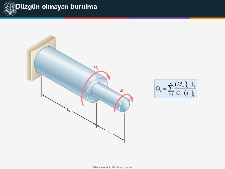 Düzgün olmayan burulma Mukavemet I - Dr. Rasim Temür 