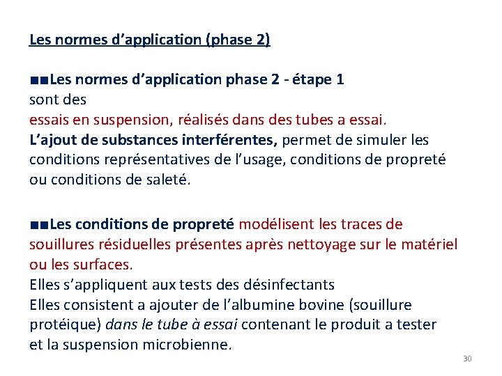 Les normes d’application (phase 2) ■■Les normes d’application phase 2 - étape 1 sont