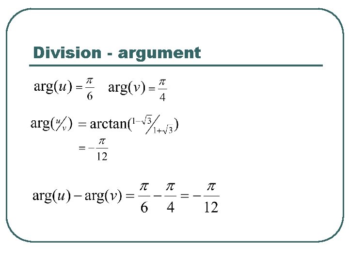 Division - argument 