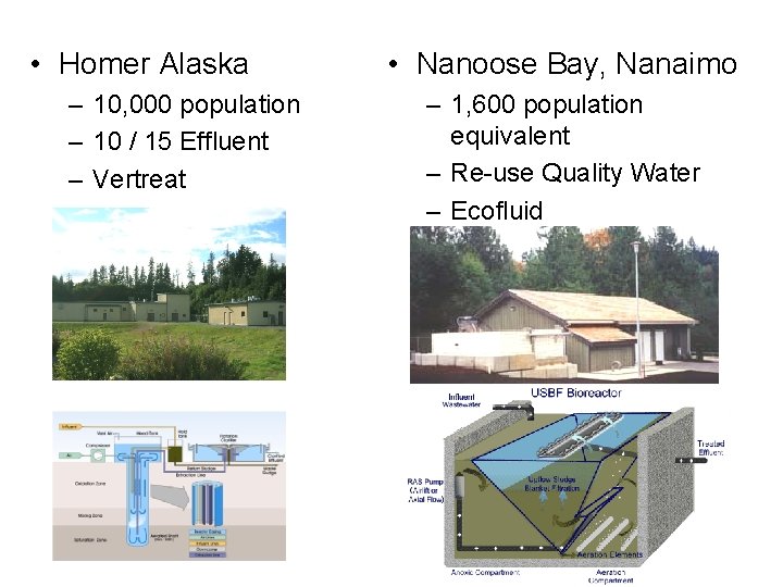  • Homer Alaska – 10, 000 population – 10 / 15 Effluent –