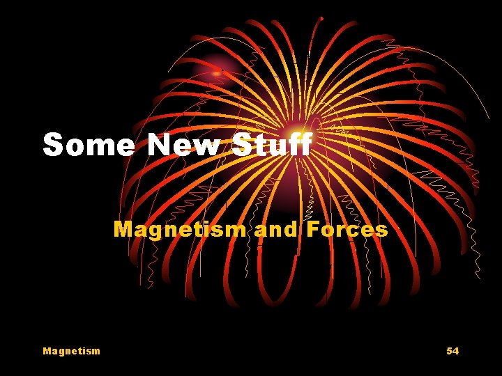 Some New Stuff Magnetism and Forces Magnetism 54 