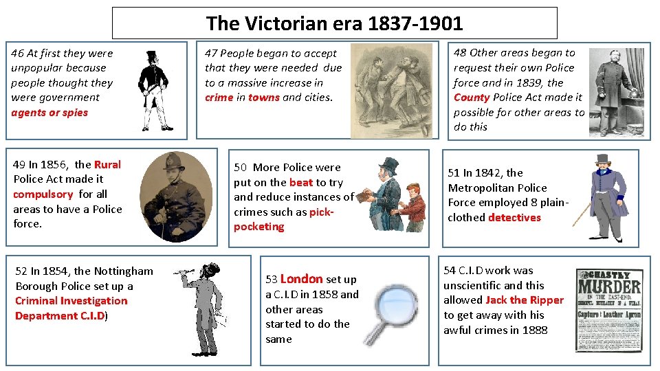 The Victorian era 1837 -1901 46 At first they were unpopular because people thought