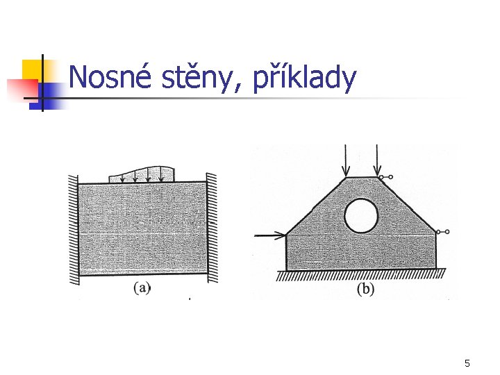 Nosné stěny, příklady 5 