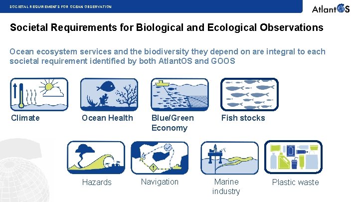 SOCIETAL REQUIREMENTS FOR OCEAN OBSERVATION Societal Requirements for Biological and Ecological Observations Ocean ecosystem