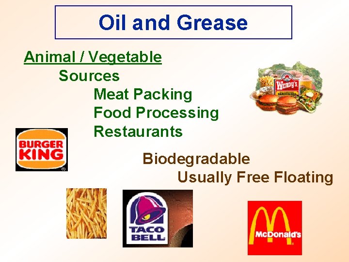 Oil and Grease Types and Sources Environmental Problems