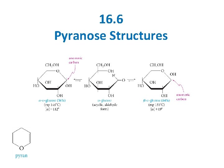 16. 6 Pyranose Structures 16. 6 Pyranose Structures