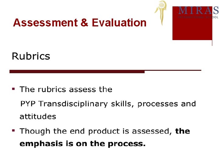 Assessment & Evaluation 