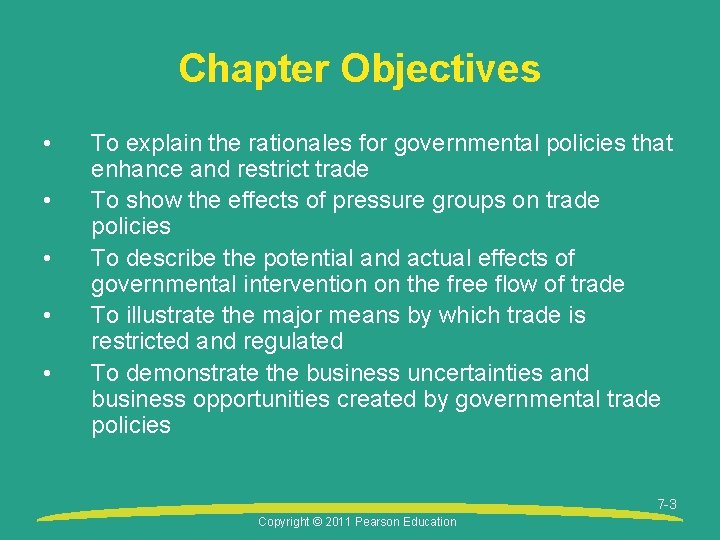 Chapter Objectives • • • To explain the rationales for governmental policies that enhance