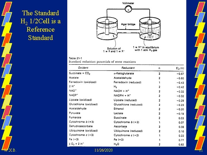 The Standard H 2 1/2 Cell is a Reference Standard W. X. B. 11/26/2020