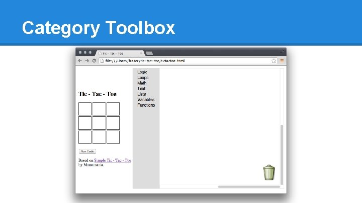 Category Toolbox 