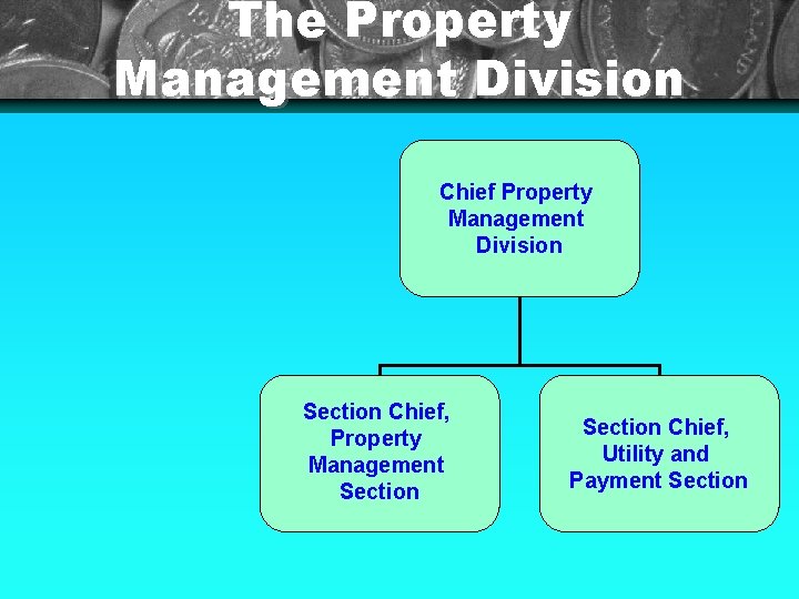 The Property Management Division Chief Property Management Division Section Chief, Property Management Section Chief,