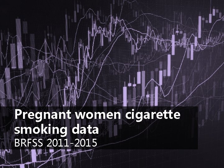 Pregnant women cigarette smoking data BRFSS 2011 -2015 