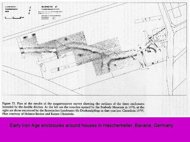 Early Iron Age enclosures around houses in Hascherkeller, Bavaria, Germany 