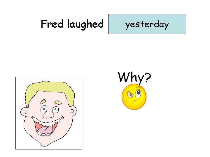 yesterday Fred laughed …………. . Why? 