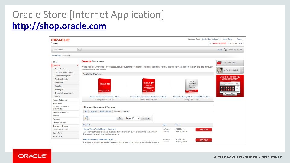 Oracle Store [Internet Application] http: //shop. oracle. com Copyright © 2014 Oracle and/or its
