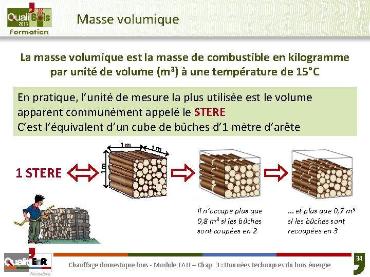 Masse volumique La masse volumique est la masse de combustible en kilogramme par unité