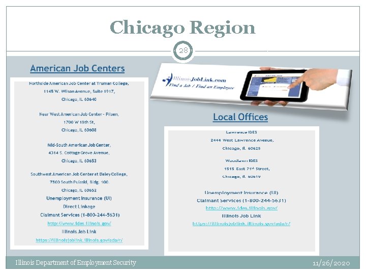 Chicago Region 28 Illinois Department of Employment Security 11/26/2020 