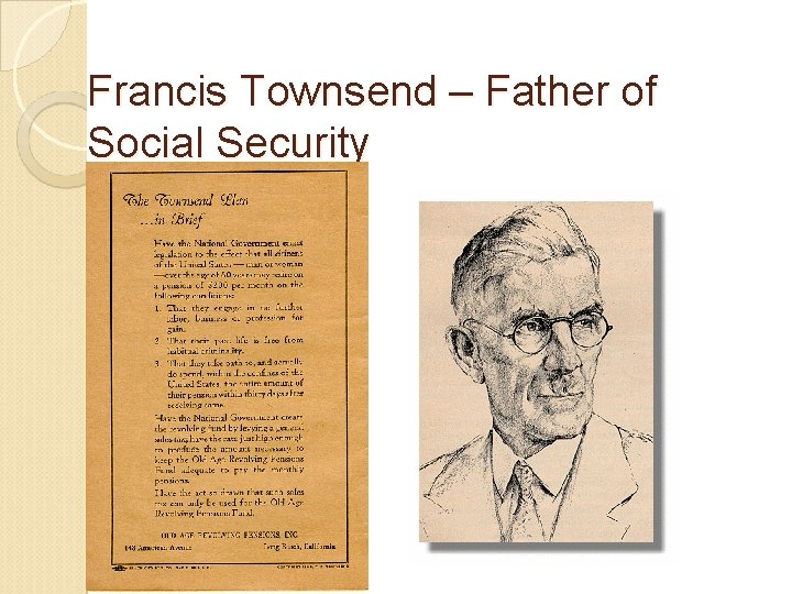 Francis Townsend – Father of Social Security 
