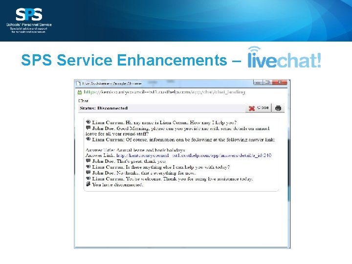 SPS Service Enhancements – 