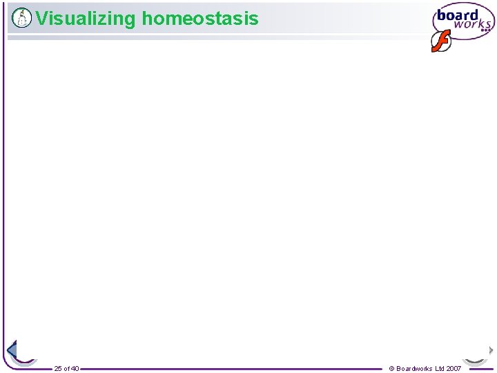 Visualizing homeostasis 25 of 40 © Boardworks Ltd 2007 