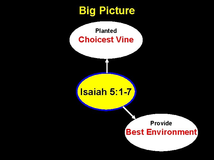 Big Picture Planted Choicest Vine Isaiah 5: 1 -7 Provide Best Environment 