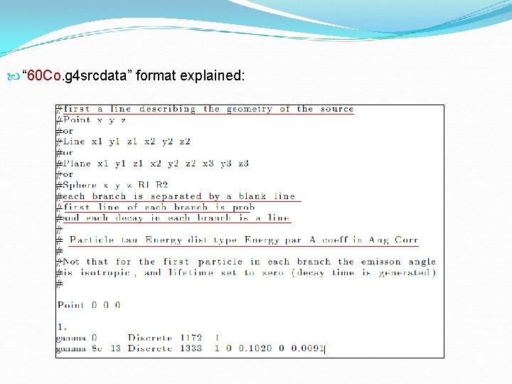  “ 60 Co. g 4 srcdata” format explained: 