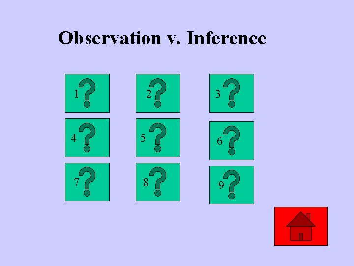 Observation v. Inference 1 2 3 4 5 6 7 8 9 