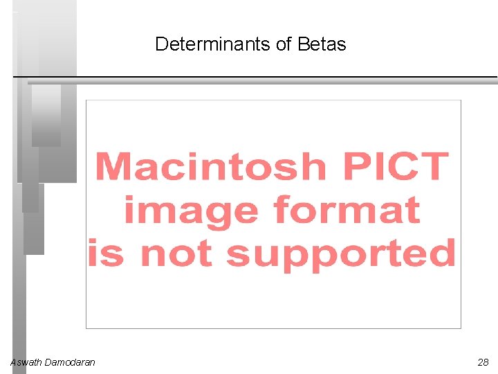 Determinants of Betas Aswath Damodaran 28 