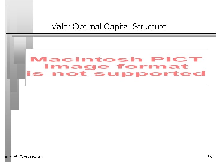 Vale: Optimal Capital Structure Aswath Damodaran 56 