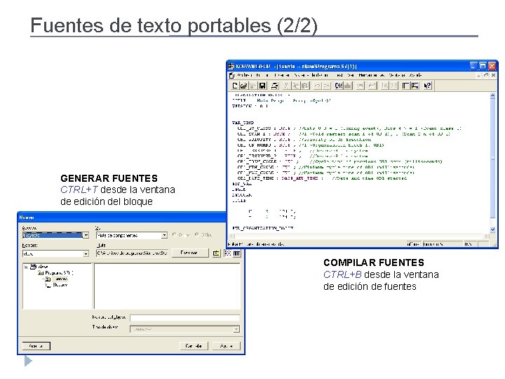 Fuentes de texto portables (2/2) GENERAR FUENTES CTRL+T desde la ventana de edición del