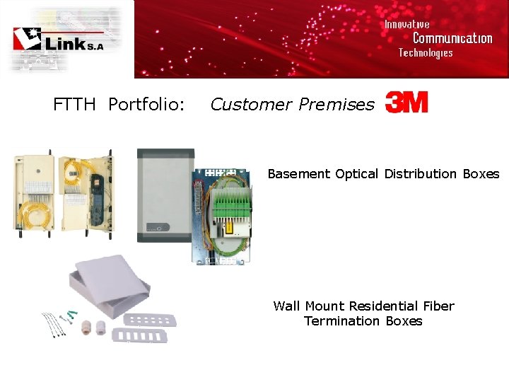 FTTH Portfolio: Customer Premises Basement Optical Distribution Boxes Wall Mount Residential Fiber Termination Boxes