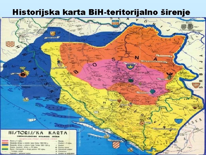 Historijska karta Bi. H-teritorijalno širenje 