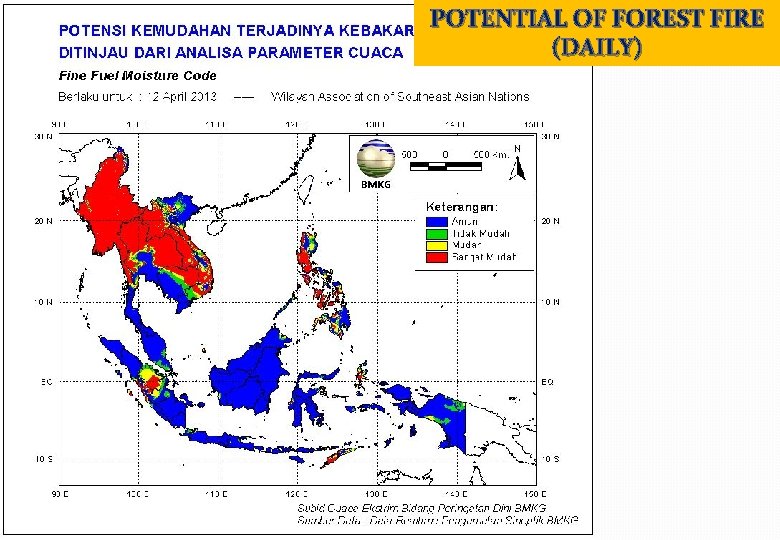 POTENTIAL OF FOREST FIRE (DAILY) 