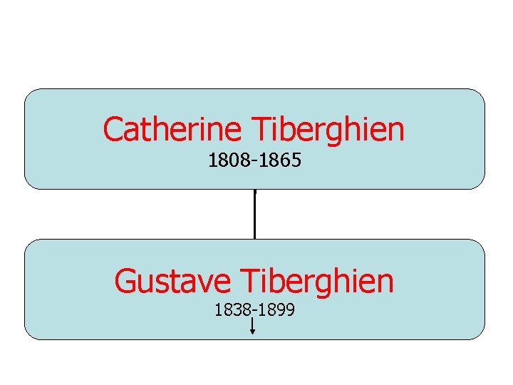 Catherine Tiberghien 1808 -1865 Gustave Tiberghien 1838 -1899 