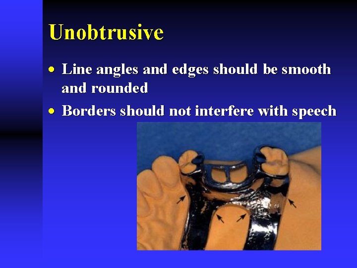Unobtrusive · Line angles and edges should be smooth and rounded · Borders should